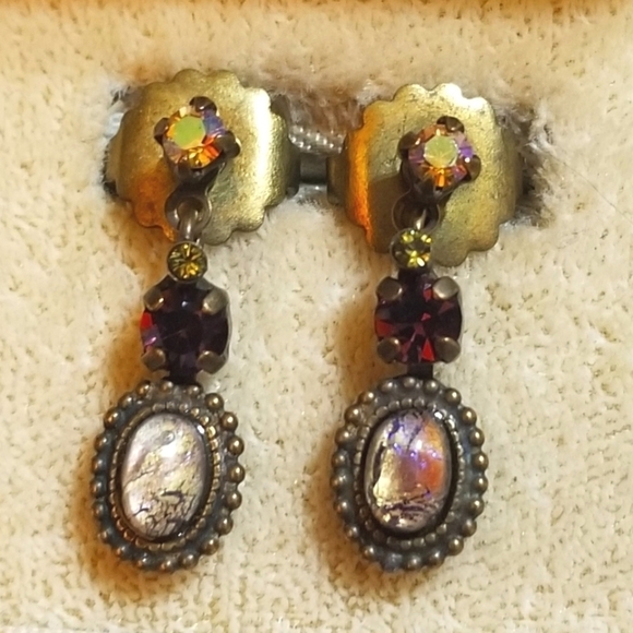 Sorrelli Jewelry - SORRELLI Vintage Crystal Art Glass Dangle Earrings